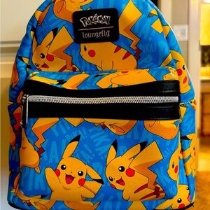 Loungefly Blue and Yellow Pikachu Backpack